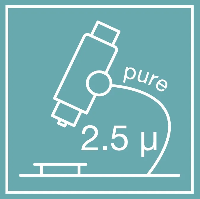 Ikona filtrace Ultra Pure zachycující částice do 2,5 mikronu